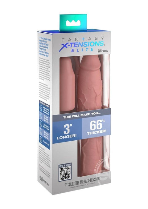 Fantasy X-Tensions Elite Silicone 9in Sleeve with 3in Plug