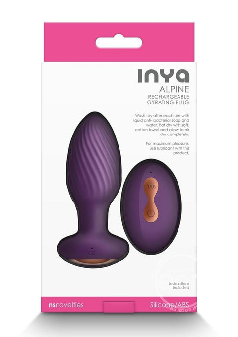 Inya Alpine Rechargeable Silicone Anal Plug with Remote Control