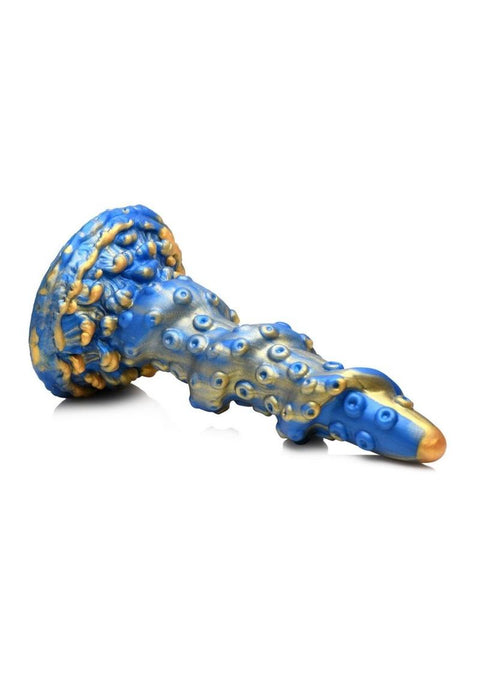 Creature Cocks Kraken Silicone Dildo - Blue/Gold