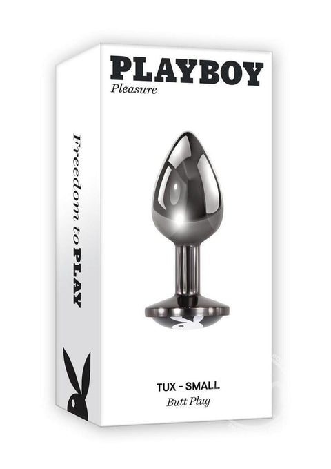 Playboy Tux Metal Anal Plug - Black