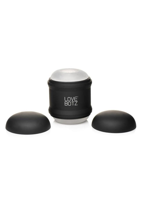 LoveBotz 10X Cyber Stroke Rechargeable Vibrating Stroker - Black Dolls & Masturbators