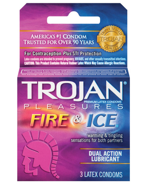 Trojan Fire & Ice Condoms - Box of 3 Condoms