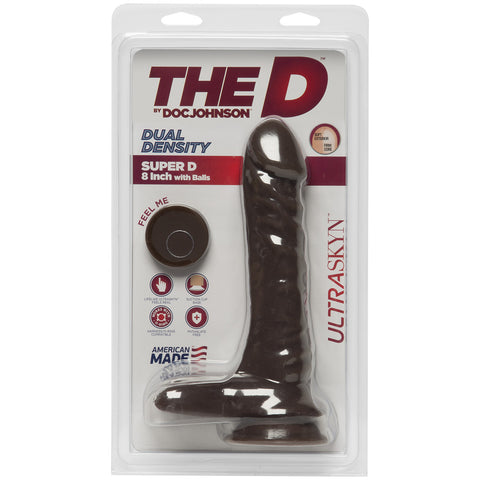 The D Super D 8" With Balls Ultraskyn Chocolate