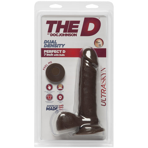 The D Perfect D 7" With Balls Ultraskyn Chocolate