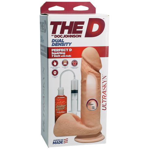 The D Perfect D Squirting 7" With Balls Vanilla