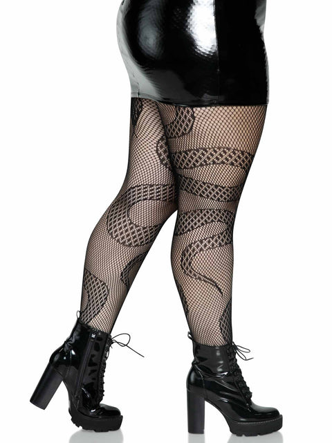 Snake net tights - 1X-2X