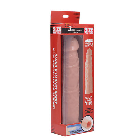 Size Matters 3" Flesh Penis Enhancer Sleeve