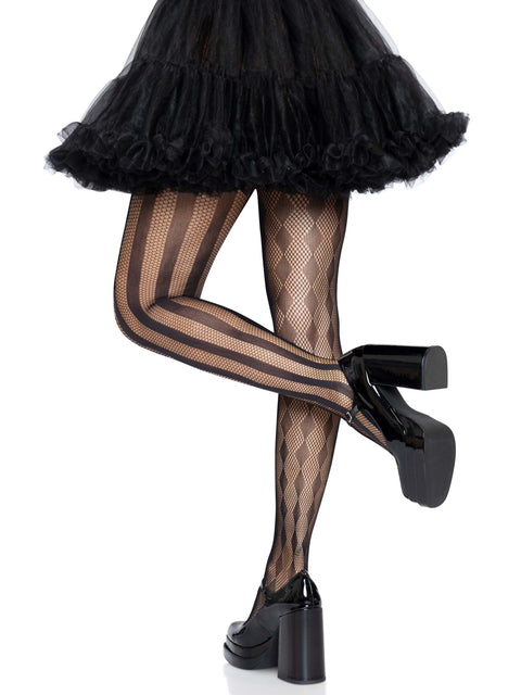 Harlequin net tights