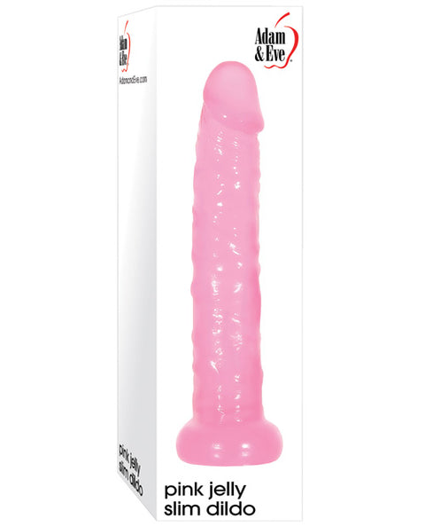 A&E Pink Jelly Slim Dildo