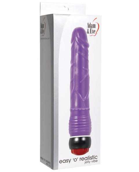 Adam & Eve Easy O Realistic Jelly Vibe - Purple