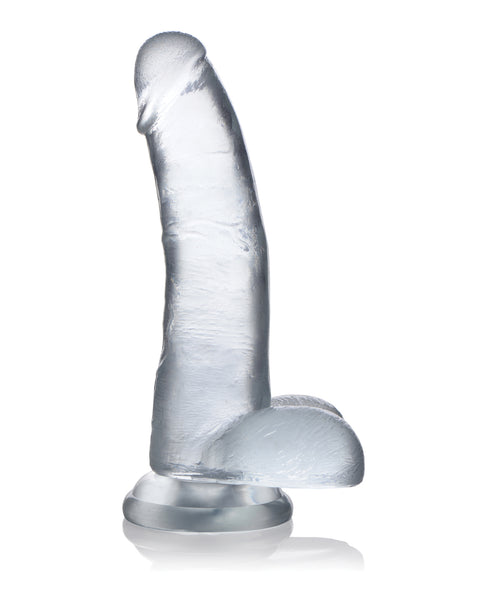 Jock C-Thru Dildo w/ Balls  - 9 Inch