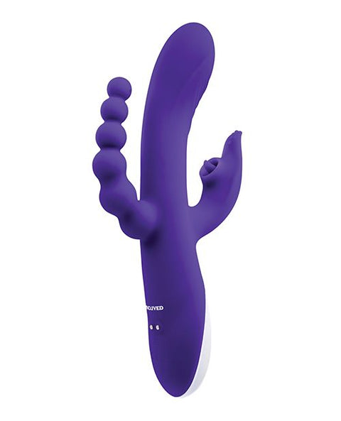 Evolved Lick Me Triple Stim Vibe - Purple