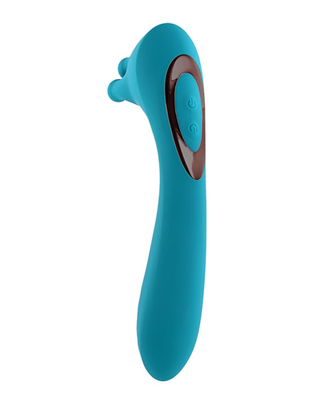 Evolved Heads or Tails Rechargeable Vibrator - Teal