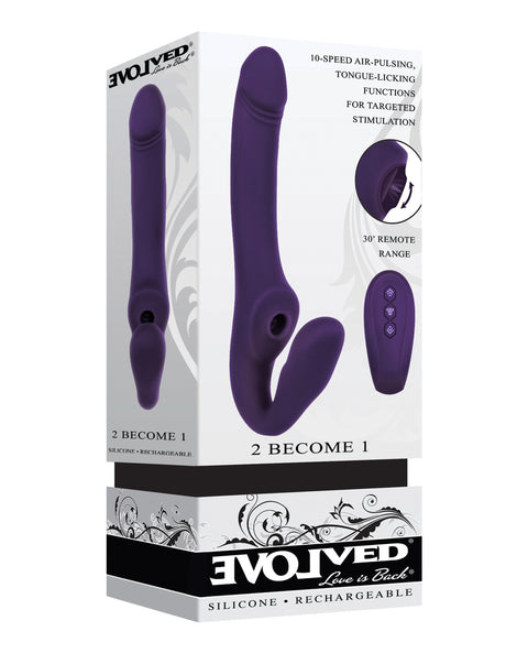 Evolved 2 Become 1 Strapless Strap On - Purple Vibrators