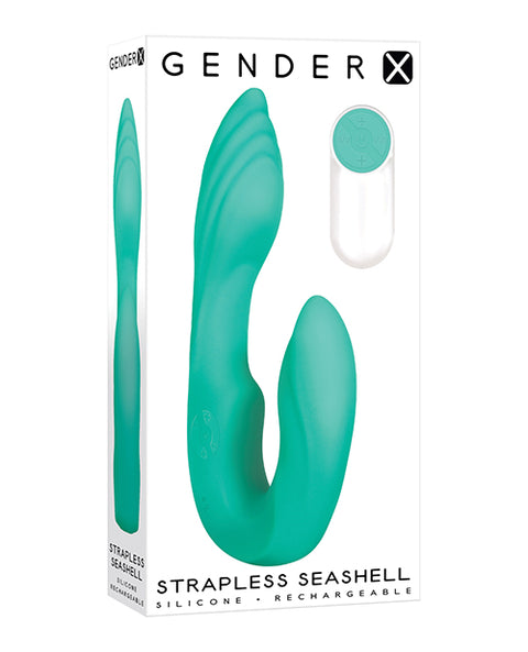 Gender X Strapless Seashell - Teal Strap Ons