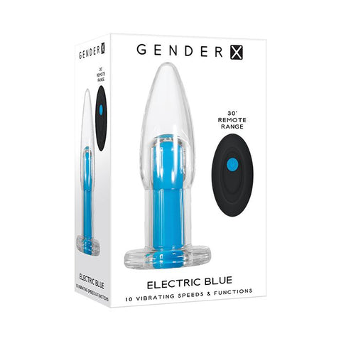 Gender X Electric Blue - Clear/Blue Anal Products