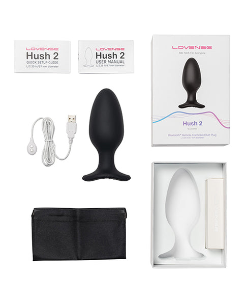 Lovense Hush 2 - App-Compatible Butt Plug - 2.25 in.