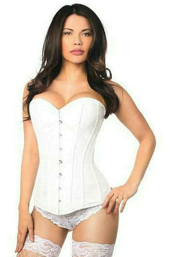 Lavish White Brocade Corset 2X Lingerie