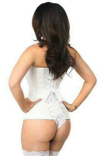 Lavish White Brocade Corset Lingerie