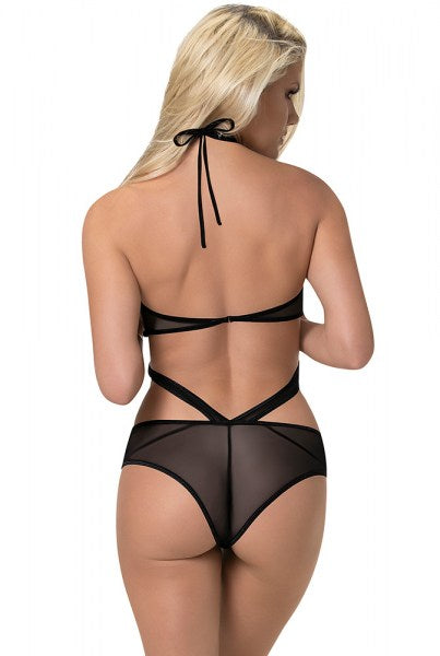 Cupless & Crotchless Halter Teddy Lingerie