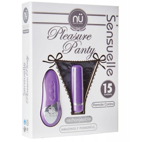 Nu Sensuelle Pleasure Panty Bullet w/Remote Control 15 Function - Purple