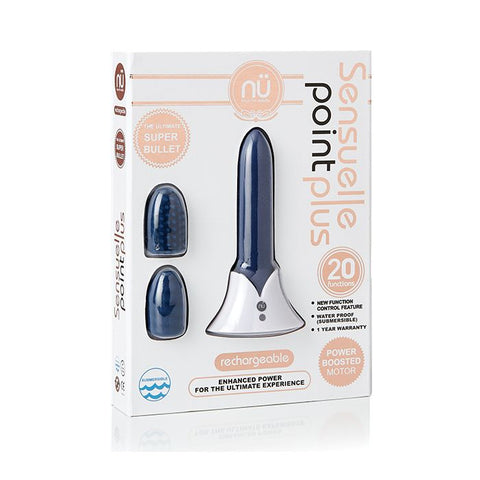 Nu Sensuelle Point Plus Rechargeable Bullet - Navy Blue Vibrators