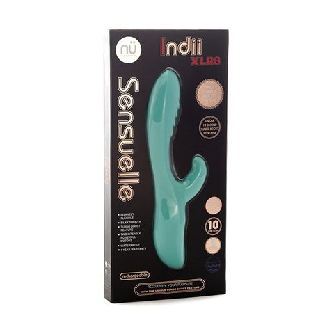 Nu Sensuelle Indii Rabbit XLR8 Turbo Boost Electric Blue Vibrators