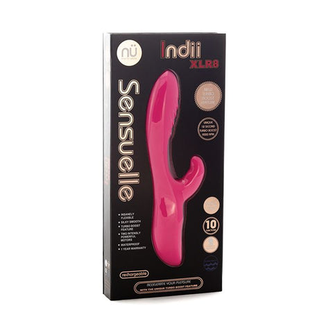 Nu Sensuelle Indii Rabbit XLR8 Turbo Boost Pink Vibrators