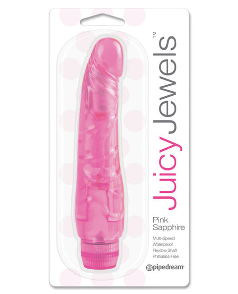 Juicy Jewels Pink Sapphire Vibrator - Dark Pink