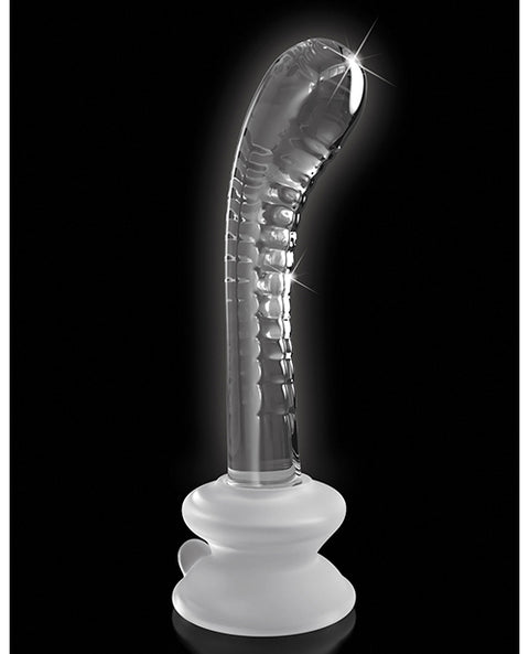 Icicles No. 88 Hand Blown Glass G-Spot Massager w/Suction Cup - Clear