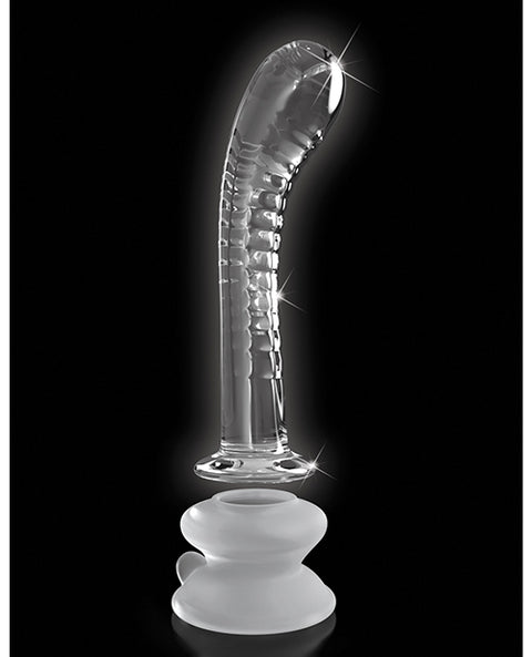 Icicles No. 88 Hand Blown Glass G-Spot Massager w/Suction Cup - Clear