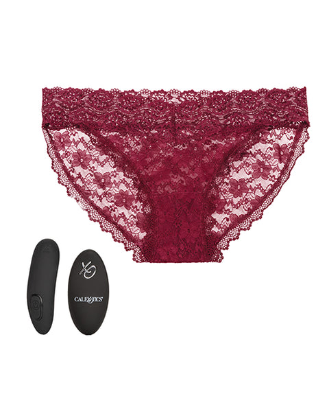 Remote Control Lace Panty Set-Burgandy Vibrators