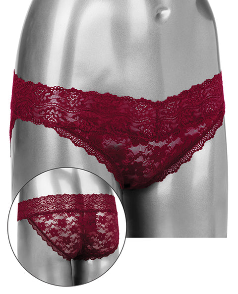 Remote Control Lace Panty Set-Burgandy Vibrators
