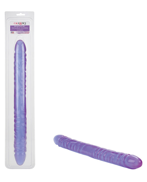 Reflective Gel 18" Veined Double Dong - Lavender