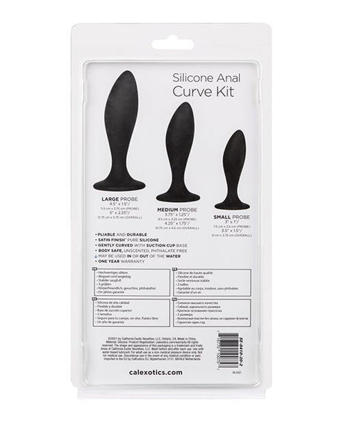 Silicone Anal Curve Kit - Black