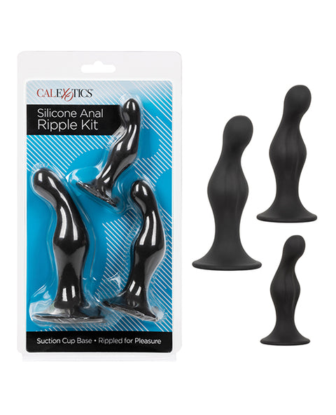 Silicone Anal Ripple Kit - Black