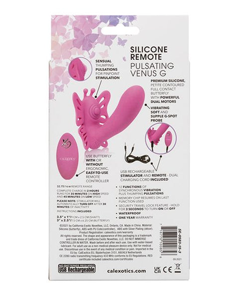 Venus Butterfly Silicone Remote Pulsating Venus G - Pink Vibrators
