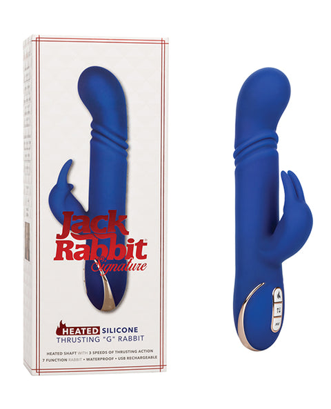 Jack Rabbit Signature Heated Silicone Thrusting G Rabbit - Blue