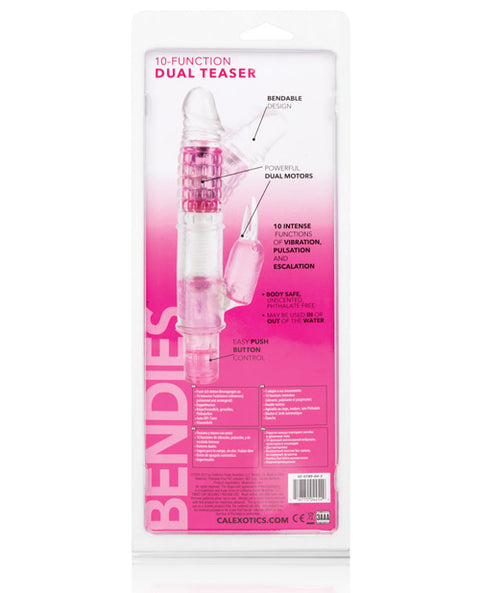 Bendies Dual Motor Dual Teaser Rabbit - 10 Function Pink Vibrators