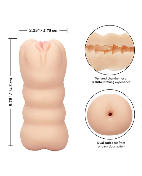 Cheap Thrills The Three-Way Dual Ended Masturbator - Ivory Dolls & Masturbators