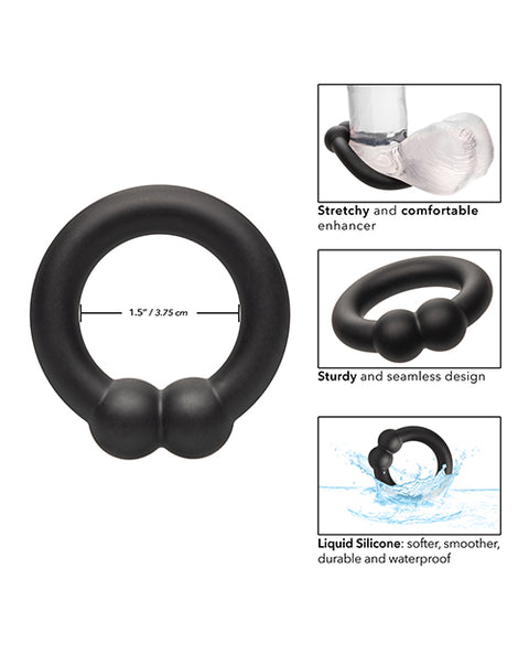 Alpha Liquid Silicone Muscle Ring - Black Penis Enhancement