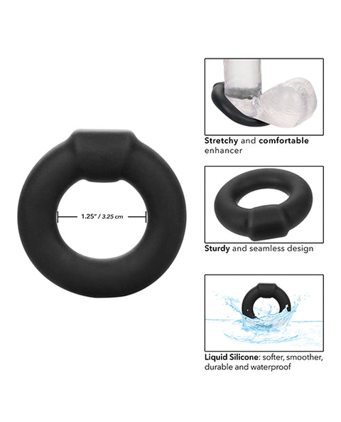 Alpha Liquid Silicone Optimum Ring - Black Penis Enhancement