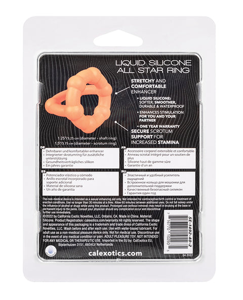 Alpha Liquid Silicone All Star Ring - Orange