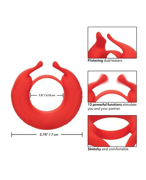 Silicone Rechargeable Taurus Enhancer - Red