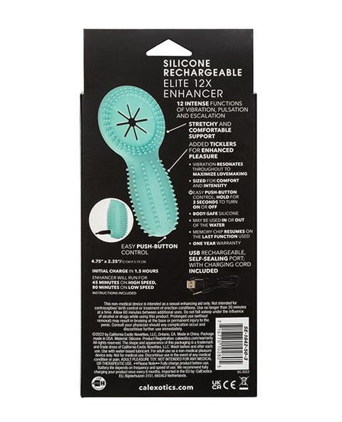 Silicone Rechargeable Elite 12X Enhancer - Blue