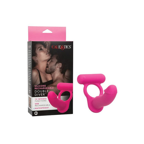 Silicone Rechargeable Double Diver - Pink