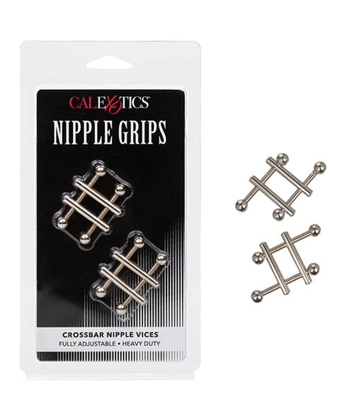 Nipple Grips Crossbar Nipple Vices - Silver Bondage & Restraints