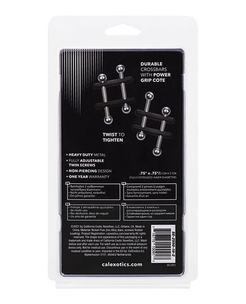 Nipple Grips Power Grip Crossbar Nipple Vices - Black Bondage & Restraints