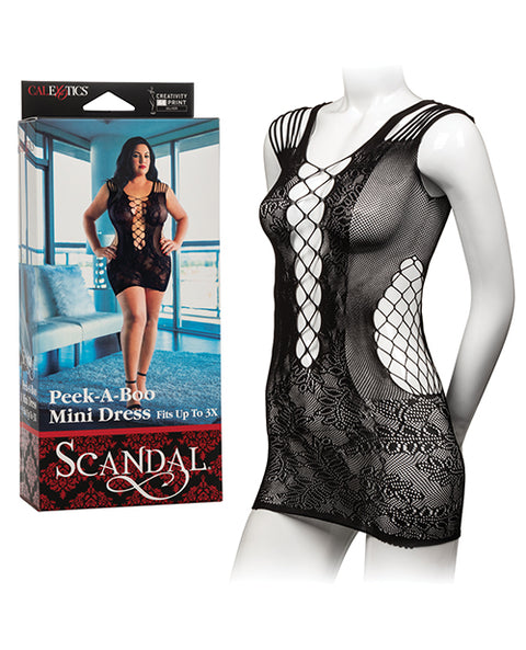 Scandal Peek-A-Boo Mini Dress - Black