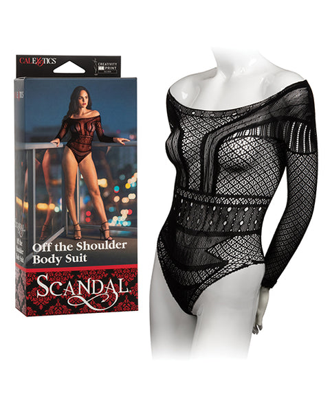 Scandal Off the Shoulder Body Suit - Black